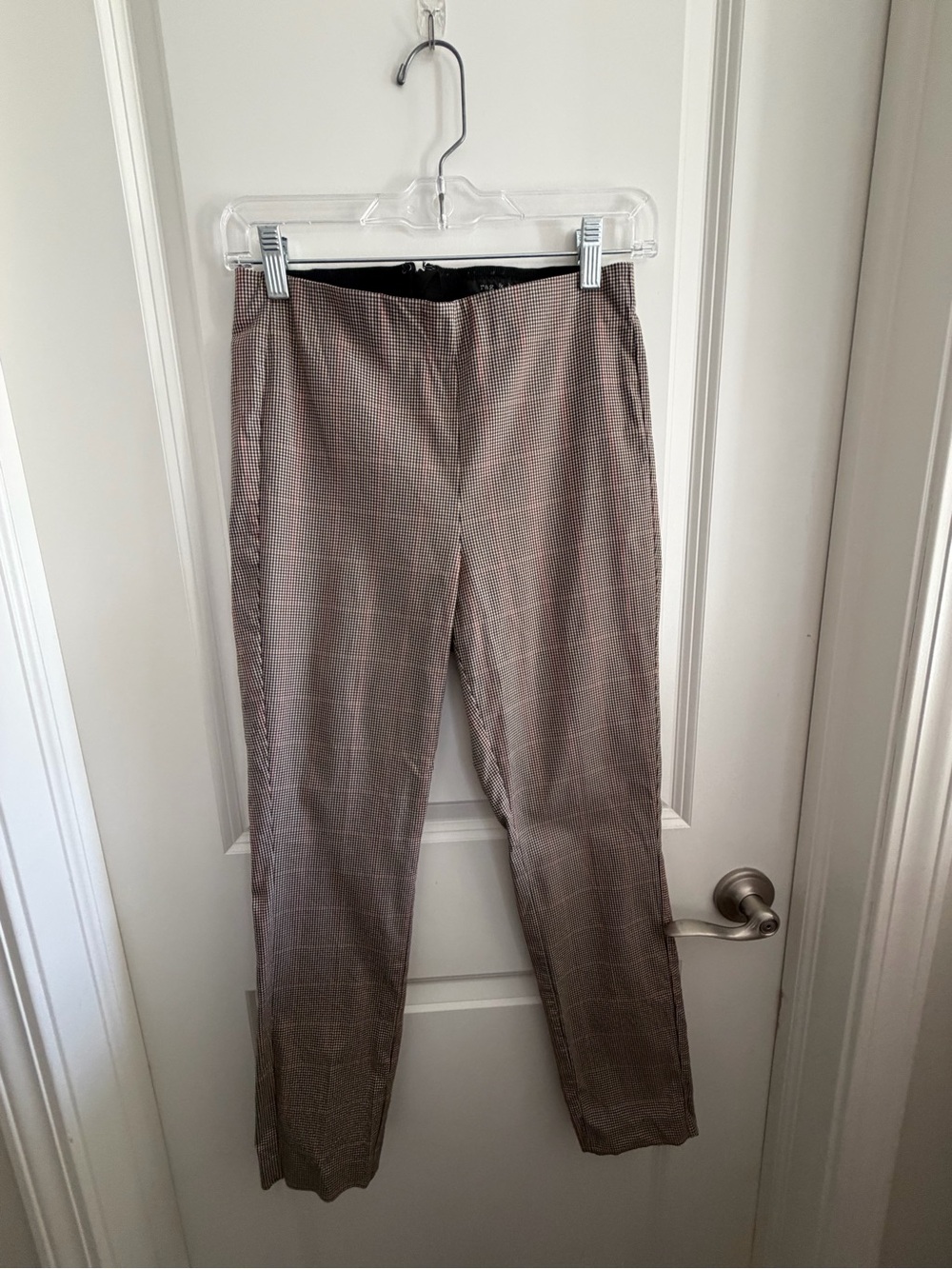 rag & bone Cropped Plaid Ankle Pants - Brown/Black